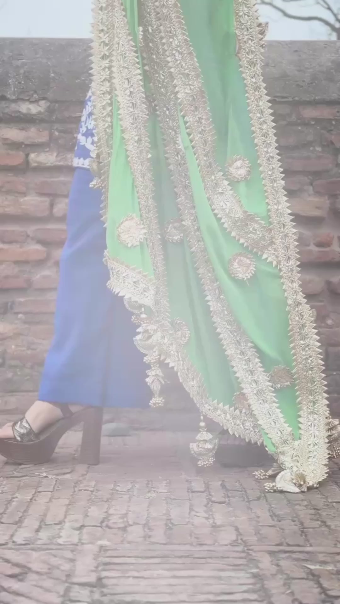 Pure Chinnon Chiffon with Gota Work – A Timeless Classic